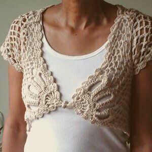 Knit Shrug Beige Small